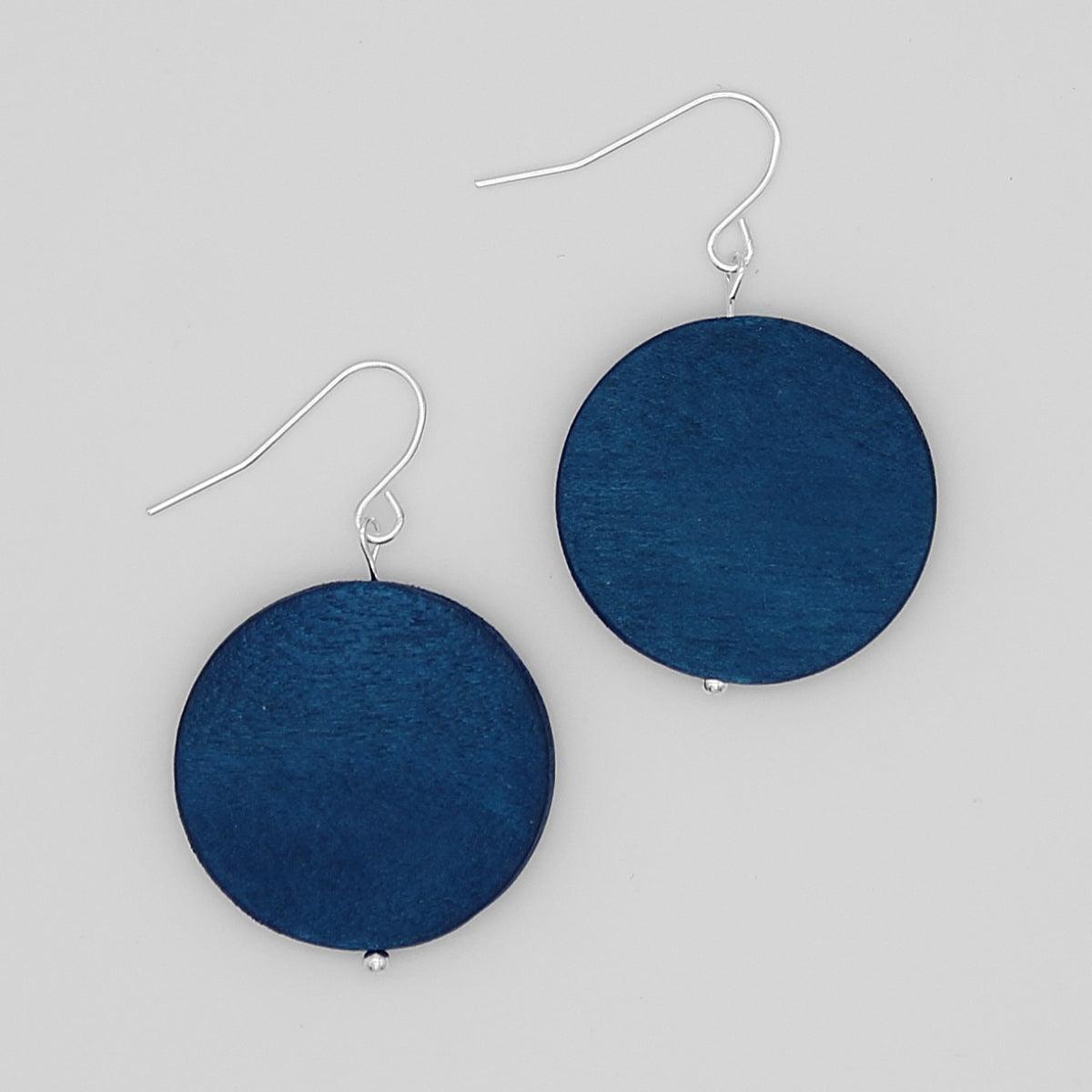 Blue deals round earrings