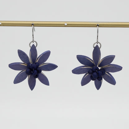 Purple Amaya Flower Earrings