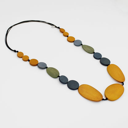 Mustard and Gray Sybil Necklace