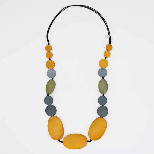 Mustard and Gray Sybil Necklace