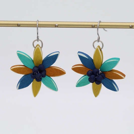 Multi Color Amaya Flower Earrings