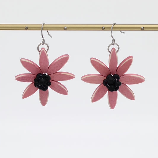 Pink Amaya Flower Earrings