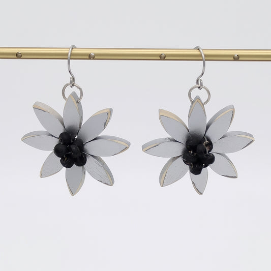 Silver Amaya Flower Earrings