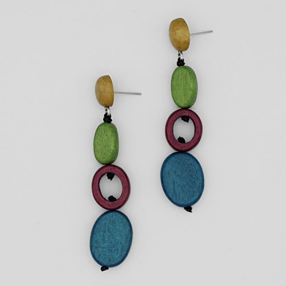 Blue and Green Shiori Earrings