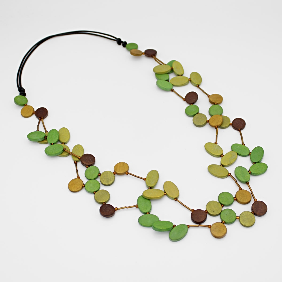 Green Lizzie Petal Necklace