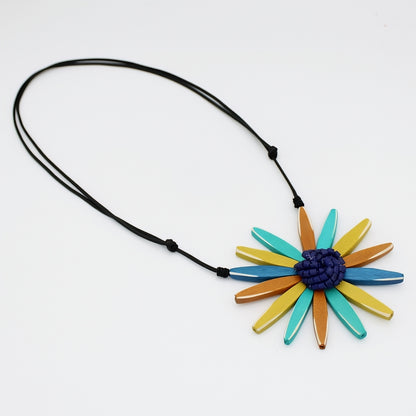 Multi Color Amaya Flower Statement Necklace