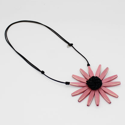 Pink Amaya Flower Statement Necklace