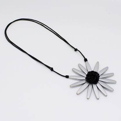 Silver Amaya Flower Statement Necklace