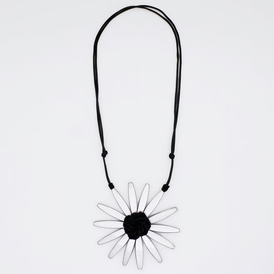 Silver Amaya Flower Statement Necklace