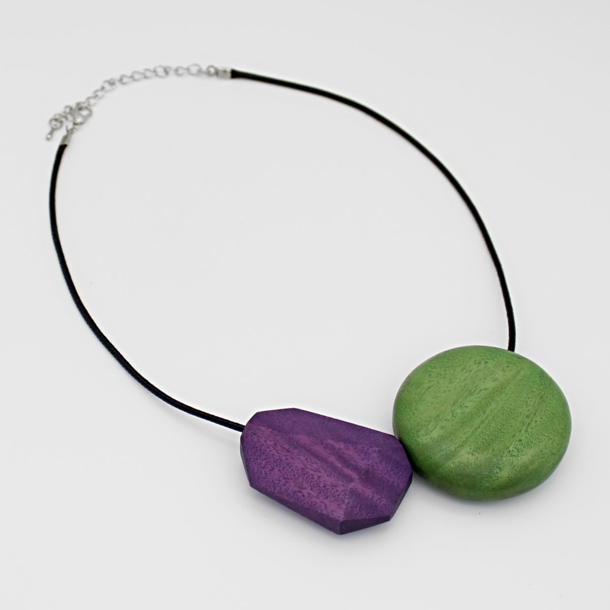 Green and Purple Bristol Necklace