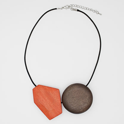 Orange and Brown Bristol Necklace