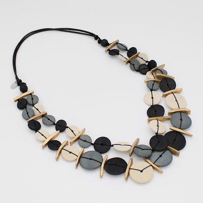 Monochrome Cascade Necklace