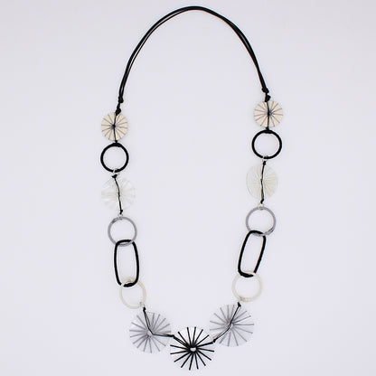 Monochrome Twist Threaded Loop Necklace