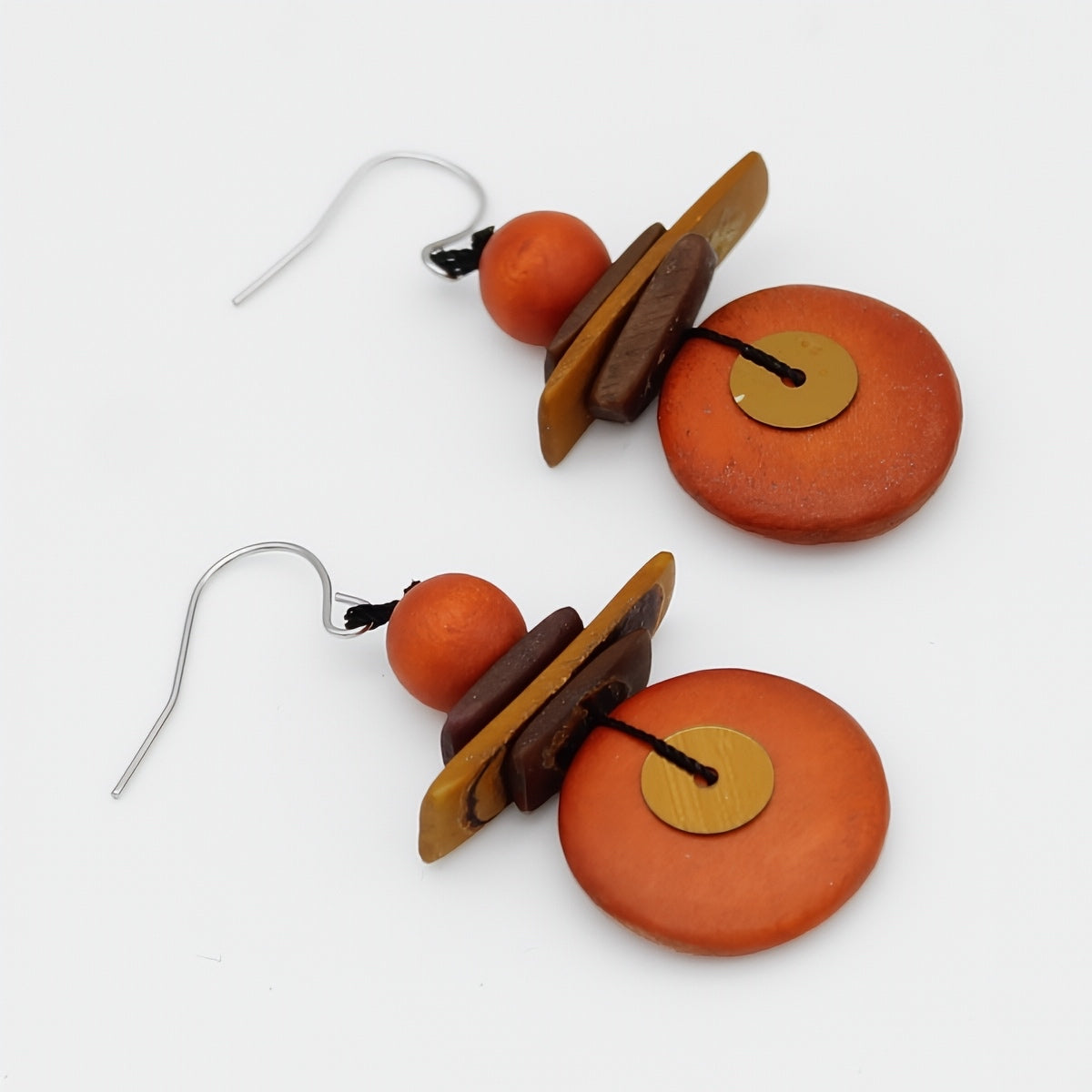 Assuta Orange Drop Earrings