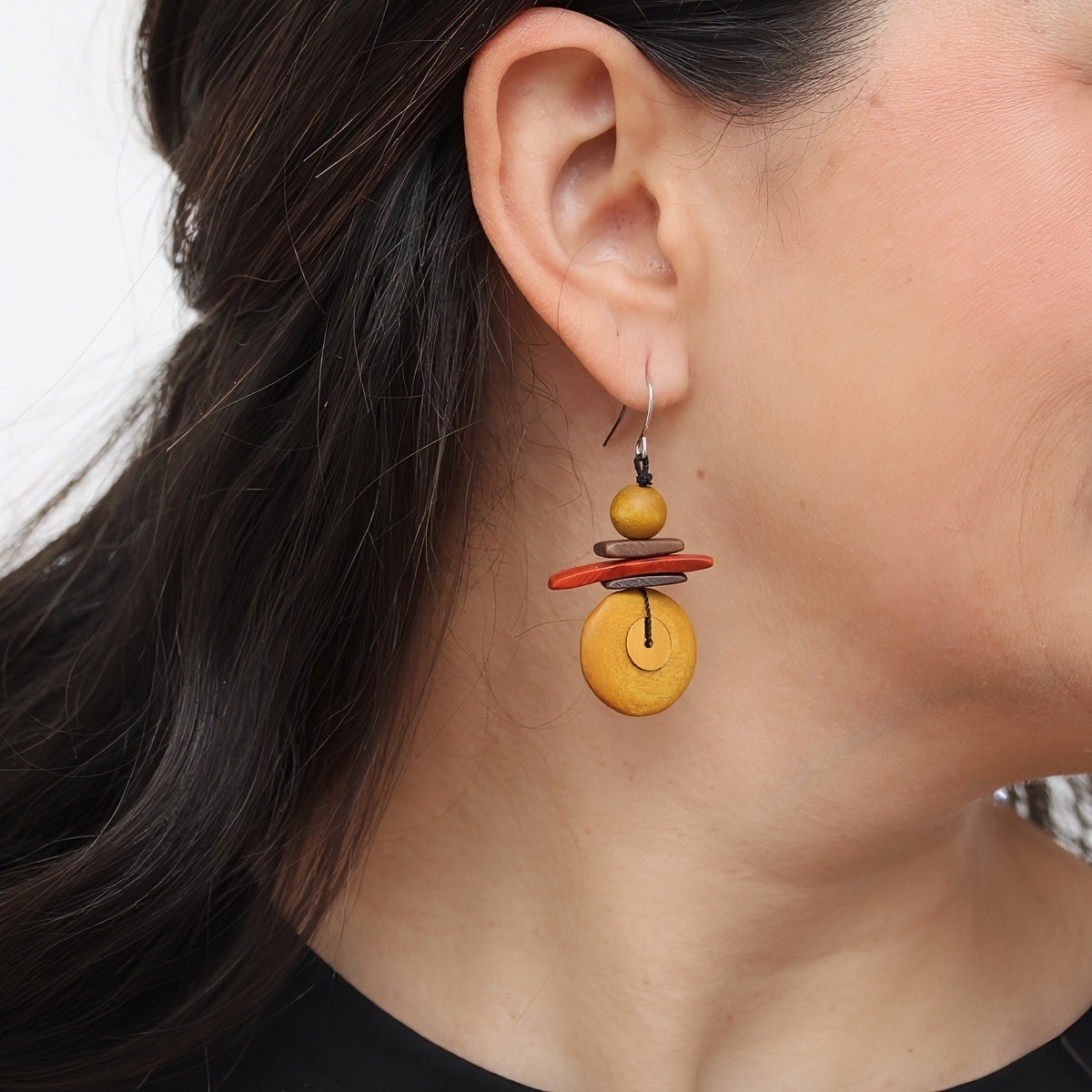 Assuta Mustard Drop Earrings