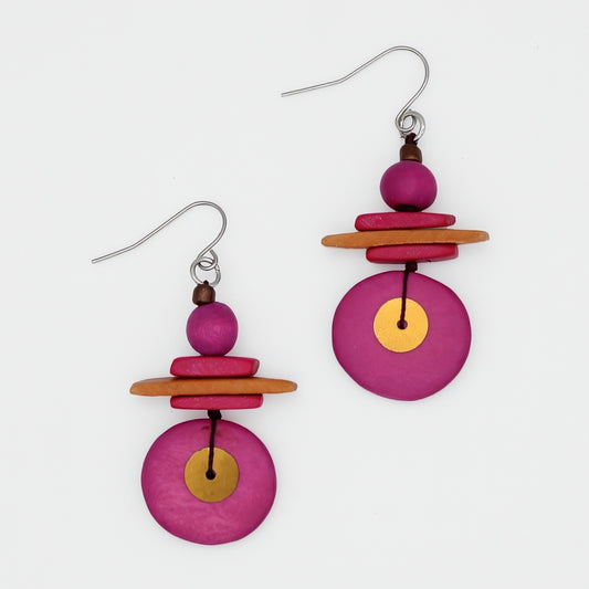 Assuta Fuchsia Drop Earrings