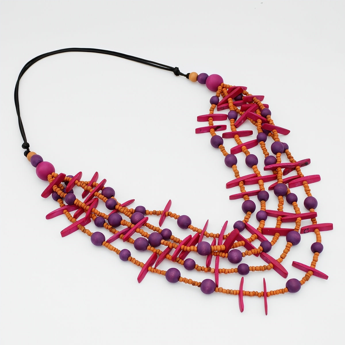 Fuchsia Multi-Strand Lela Necklace