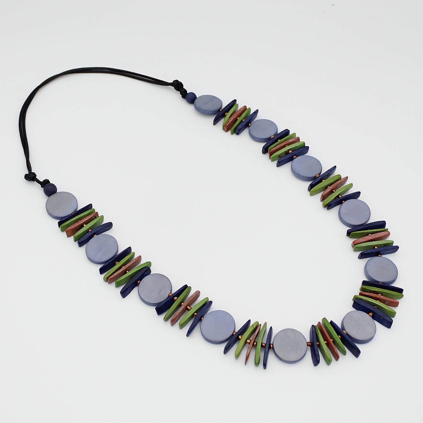 Periwinkle Kaia MIxed Bead Statement Necklace