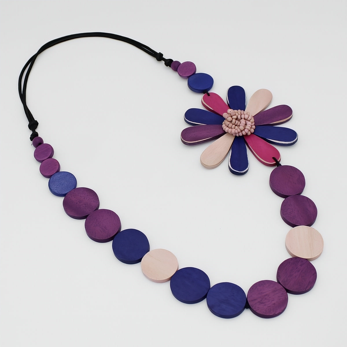 Purple Dahlia Statement Necklace