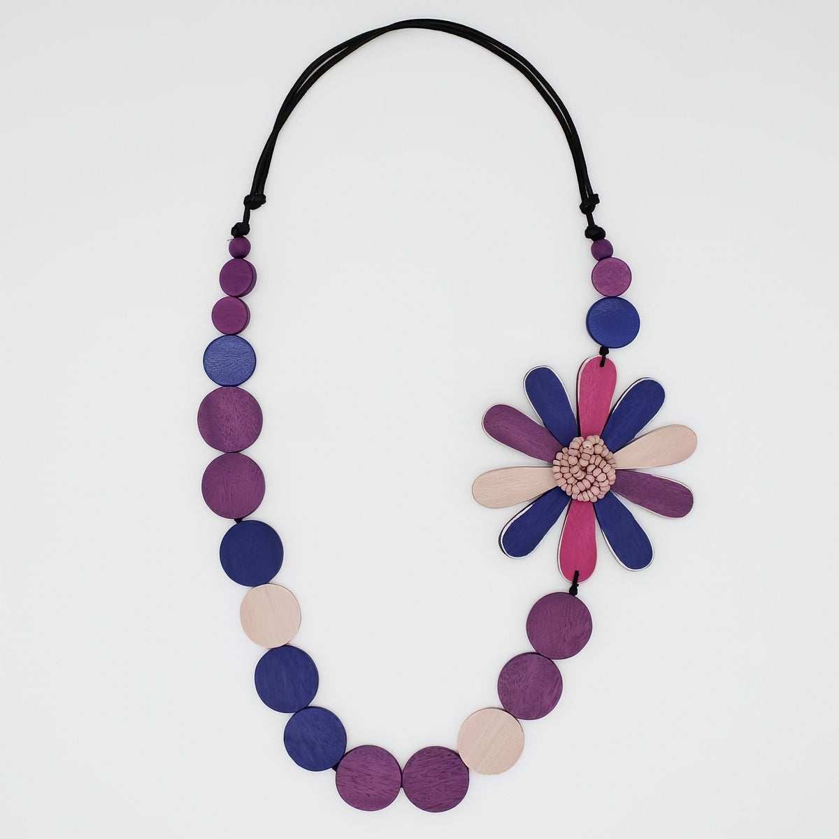 Purple Dahlia Statement Necklace