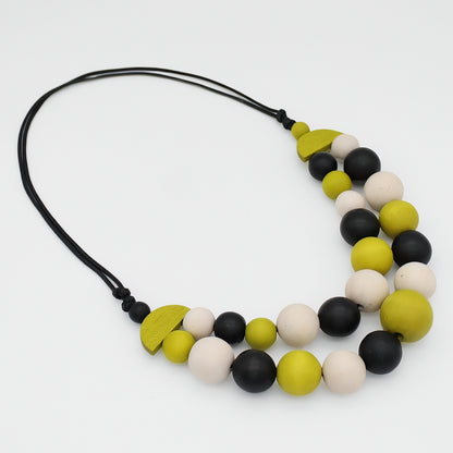 Lime Zuri Round Bead Necklace