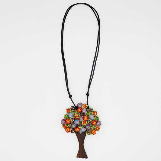 Rainbow Elm Tree  Statement Pendant