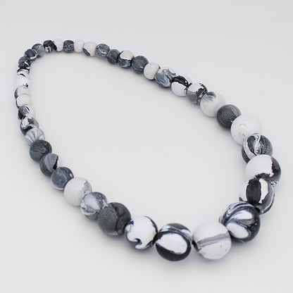 Kori White and Black Beaded Necklace