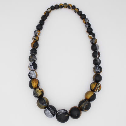 Kori Black and Gold Beaded Necklace