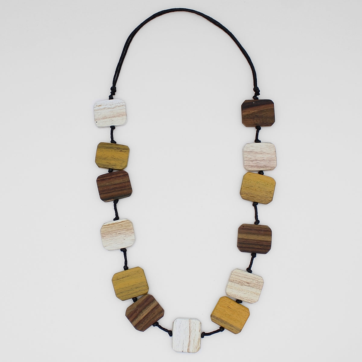 Earth Toned Shelby Wood Necklace