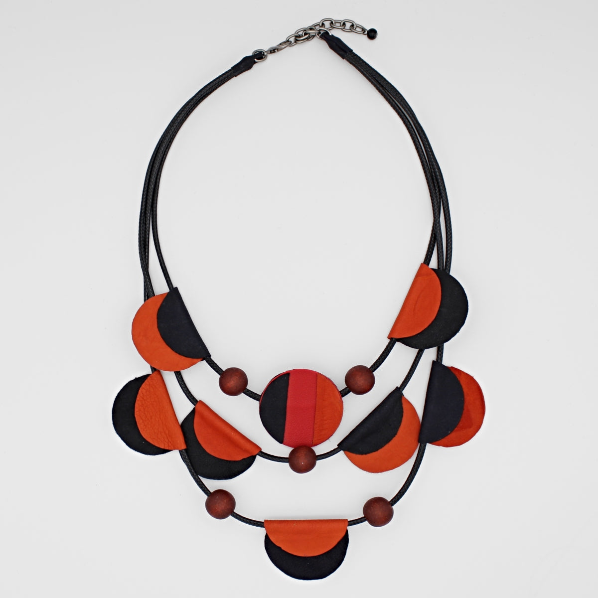 Orange Verona Leather Necklace