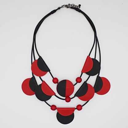 Red Verona Leather Necklace
