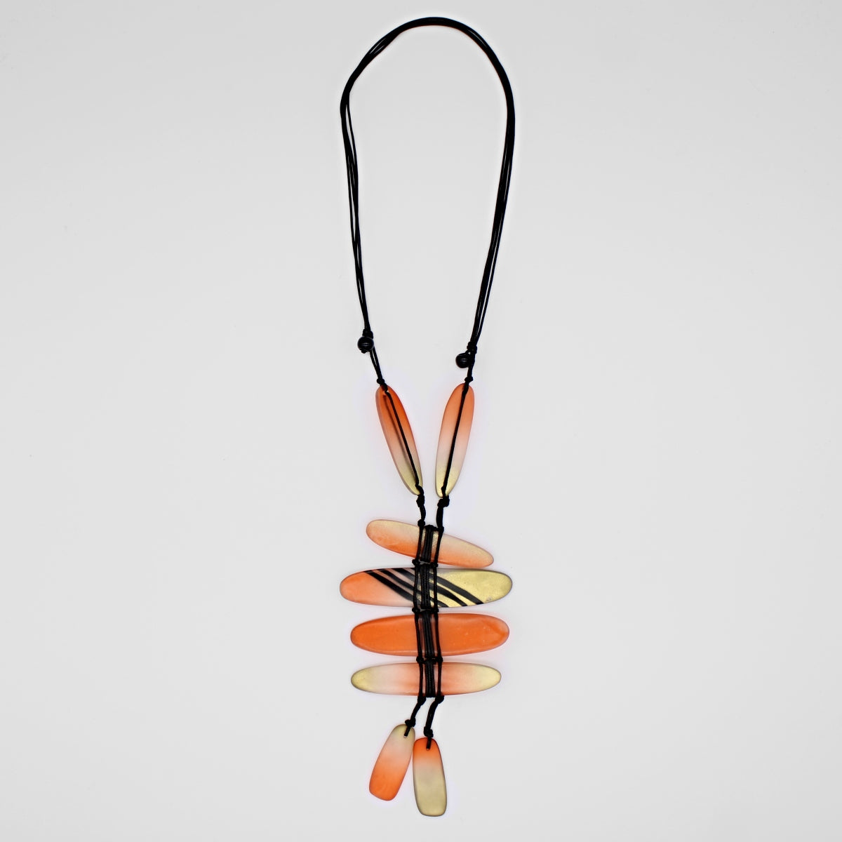 Gold and Orange Bennett Pendant Necklace