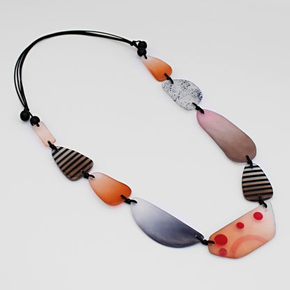 Orange and Black Celia Necklace