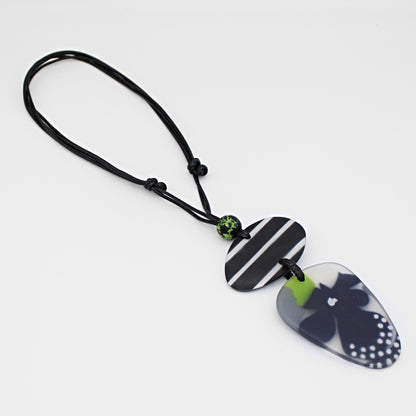 Lime and Black Sia Pendant