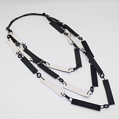 White Avalee Leather Necklace