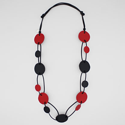 Red Catalina Leather Necklace
