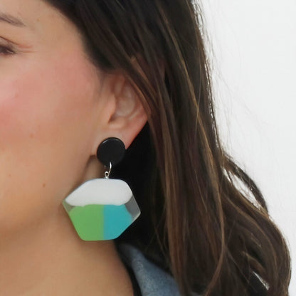 Green Orla Post Earrings