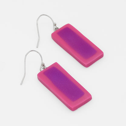 Pink Sloan Rectangular Earrings