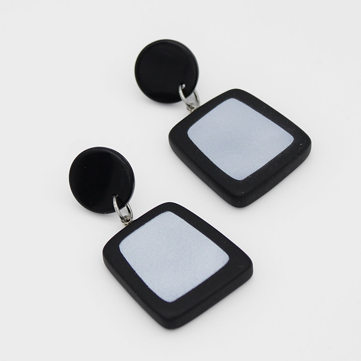 Black and Silver Stori Statement Earrings