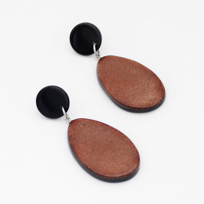 Brown Coco Statement Earrings