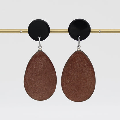 Brown Coco Statement Earrings