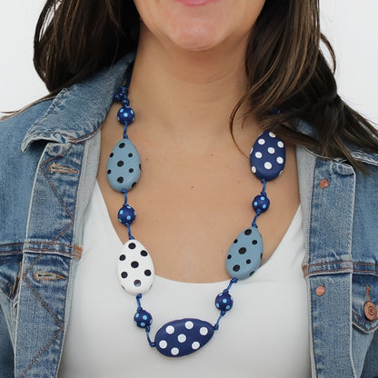 Blue Polka Dot Molly Necklace