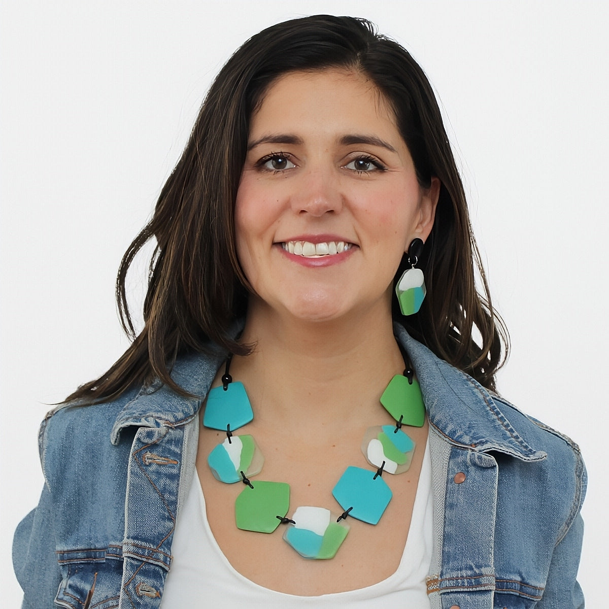 Green Nyla Bib Statement Necklace – Sylca Designs