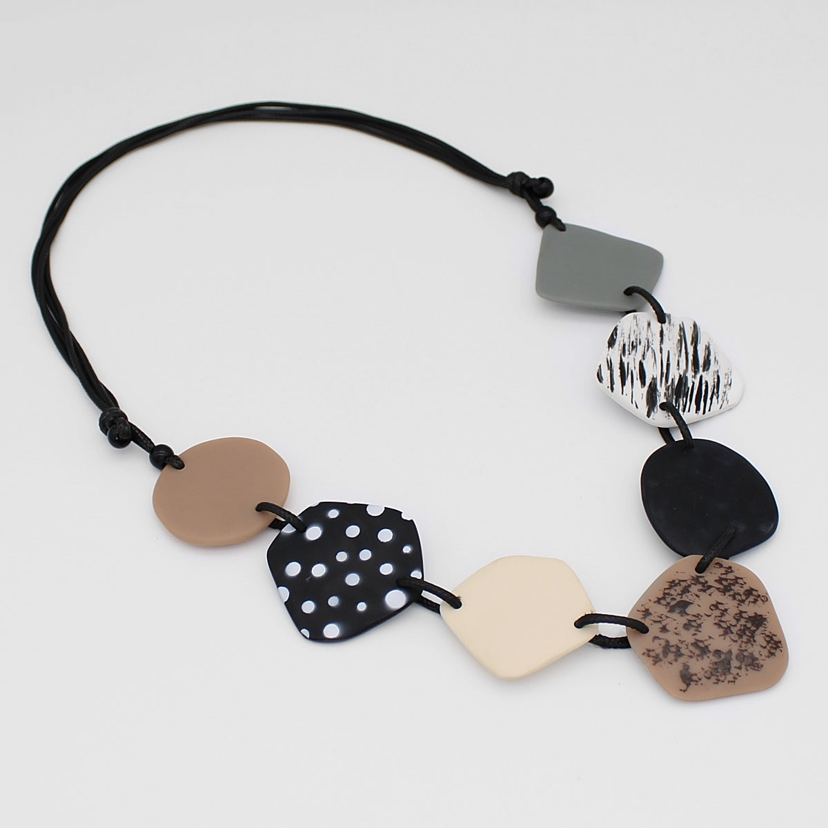 Black and Taupe Louna Necklace