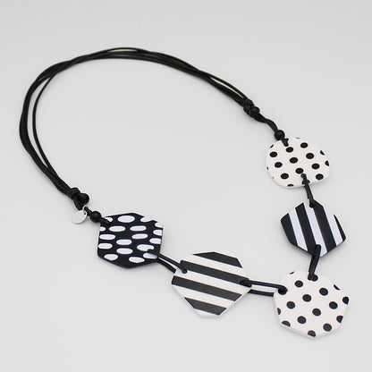 Black and White Cressida Statement Necklace