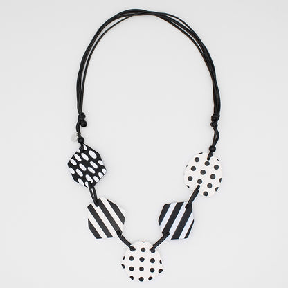 Black and White Cressida Statement Necklace