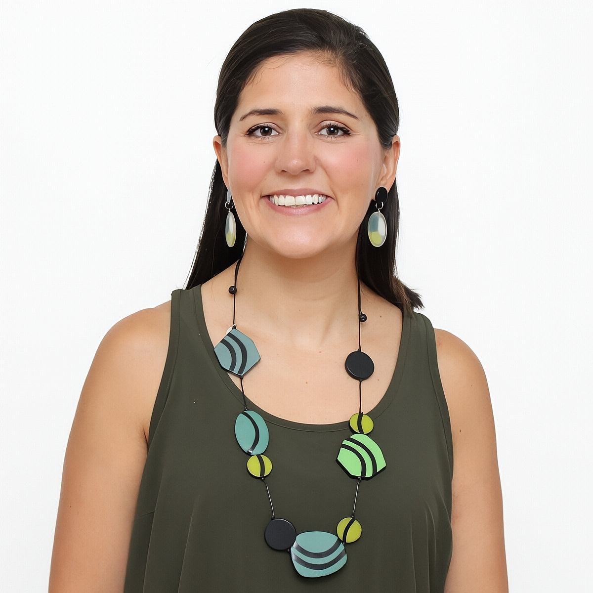 Shades of Green Lainey Statement Necklace