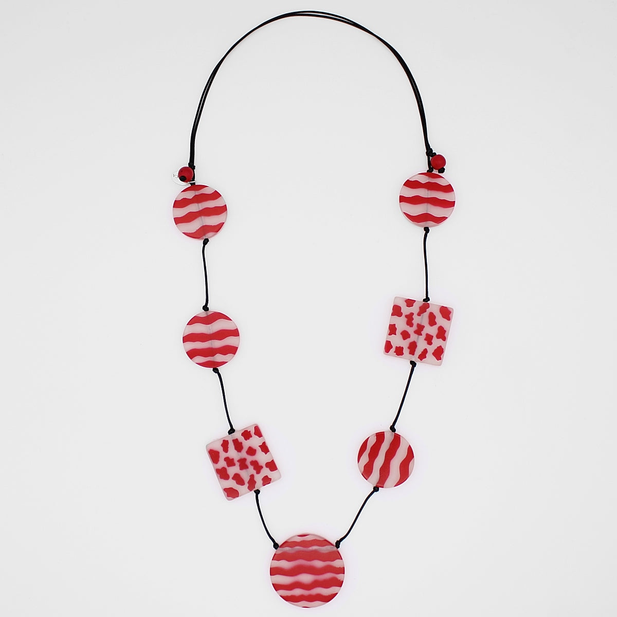 Red Calliope Painted Statement Necklace