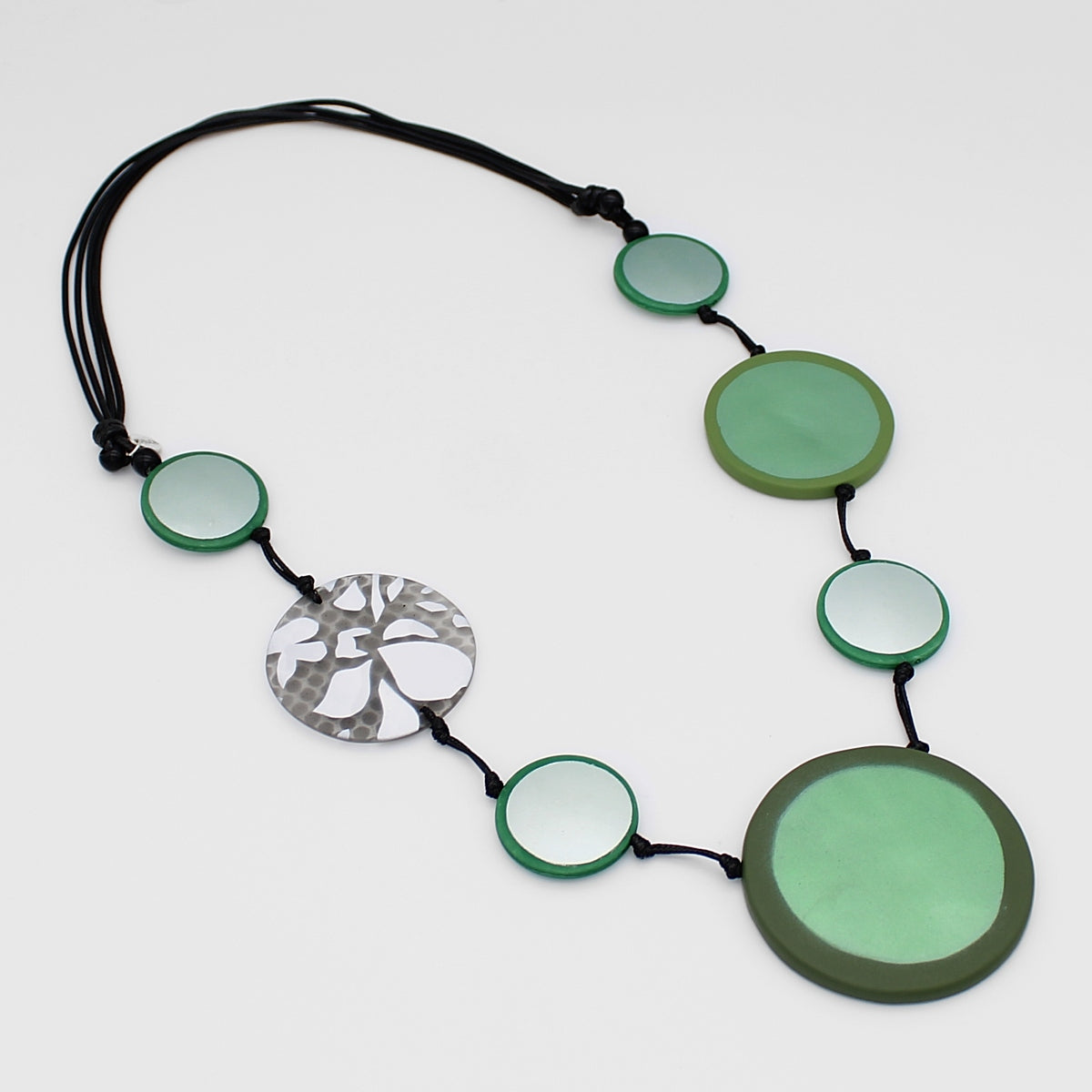 Green Bliss Circle Statement Necklace