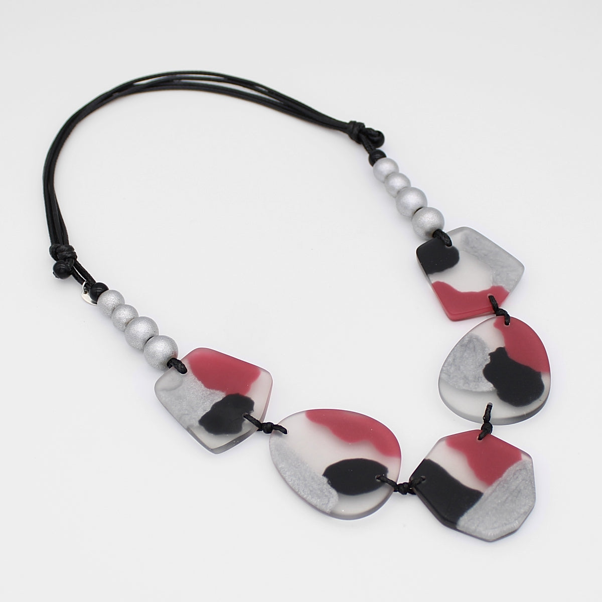 Black and Silver Nyah Statement Necklace
